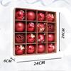 16Pcs/set Electroplating Painting Christmas Ball Ornament Glitter Xmas Baubles New Year Gift Xmas Tree Hanging Pendant Plastic