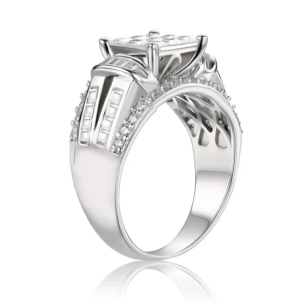 New Princess Square Cz Wedding Rings For Women High Quality  Color Sparking Engagement Proposal  Statement Jewelry