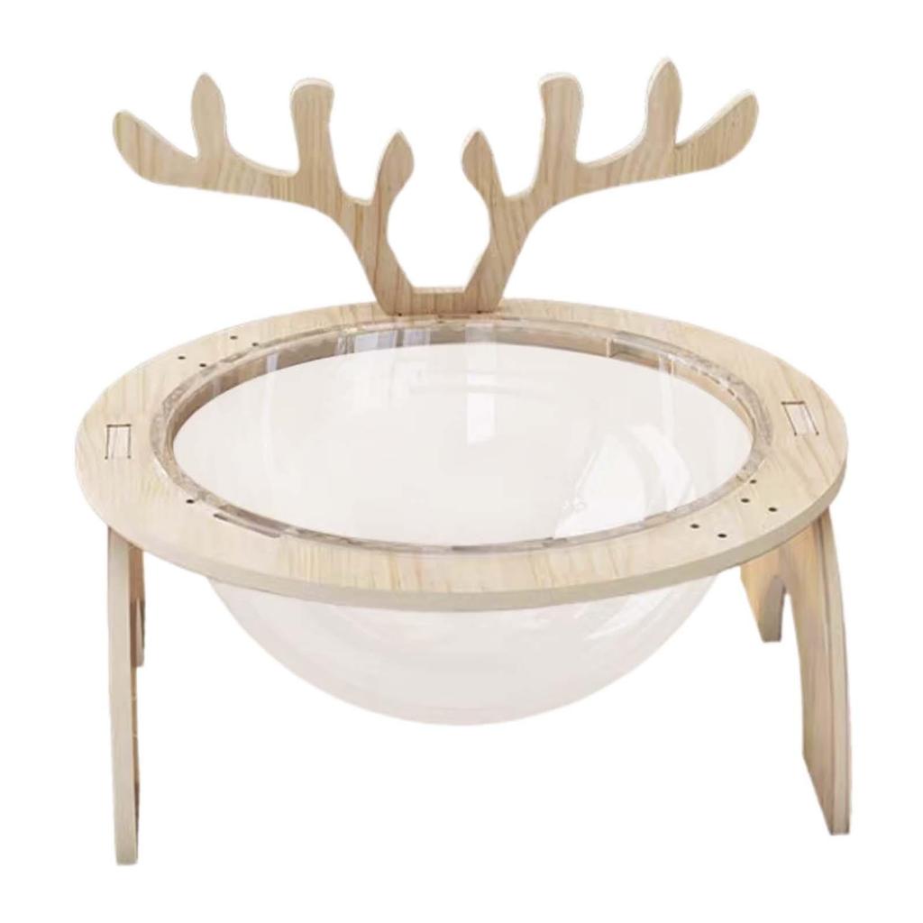 Modern Cat Pod Bed with Wood Stand - Simple Setup and Easy Maintenance