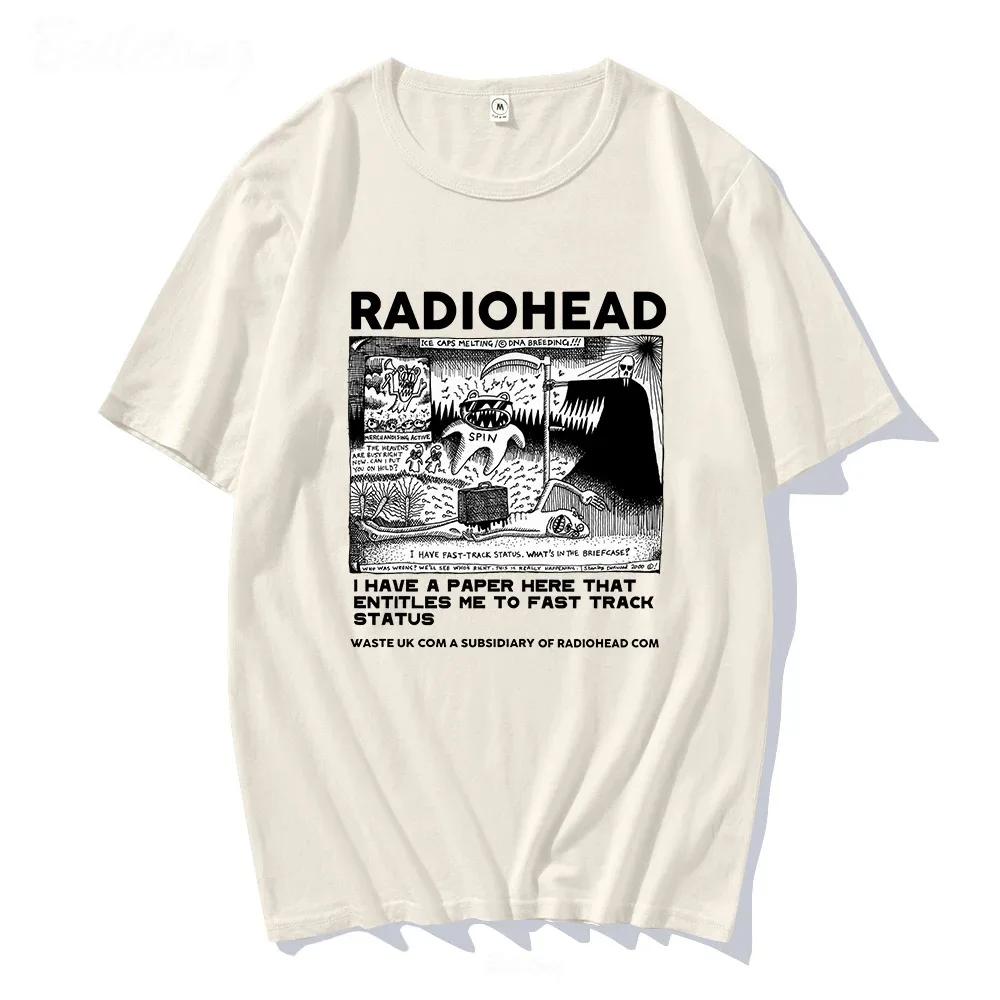 Radiohead T-Shirt Herren Damen Vintage Grafik T-Shirts Hombre Unisex Hochwertige Baumwolle Rundhals Klassische T-Shirts