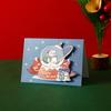Santa Christmas Greeting Cards Folding Merry Xmas Best Wishes Card for New Year Blessing Thank You Postcard Decoration