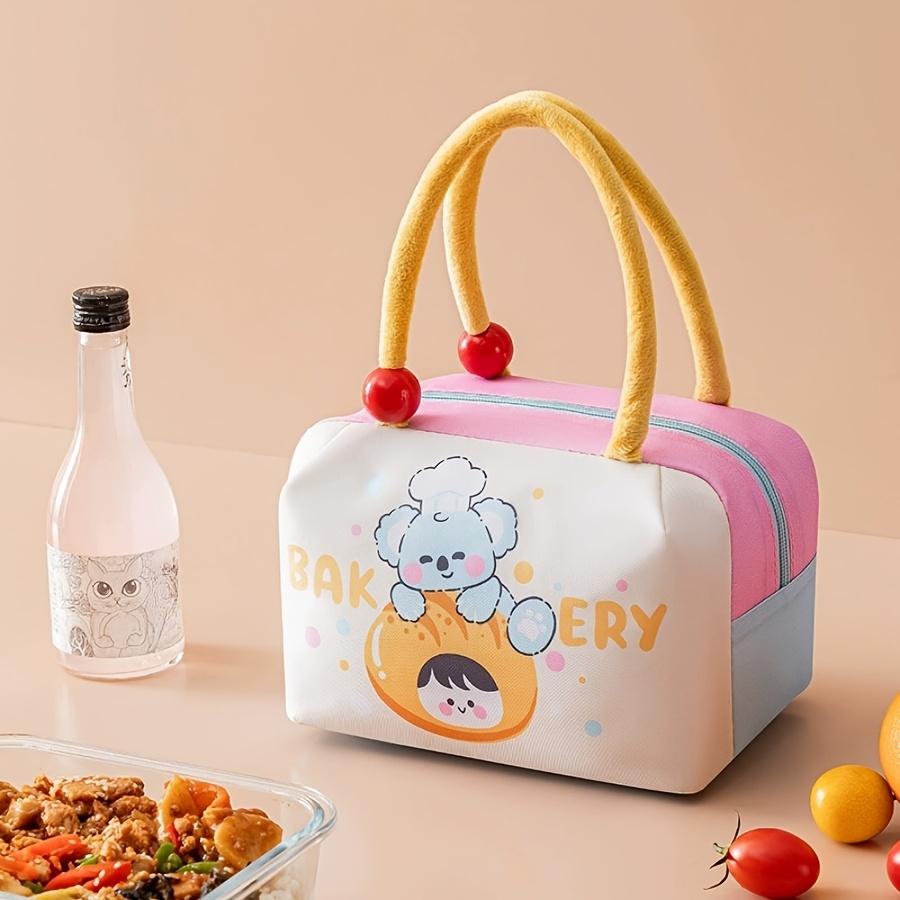 

Веселая фруктовая сумка для ланча Утолщенная Большая вместимость Сумка для рисового контейнера Портативный Термоизоляционный Ланч-пакет Милый Ручной Пакет со льдом