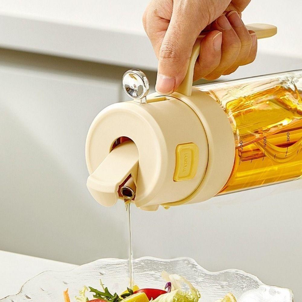 Glass 2 in 1 Oil Sprayer 500 ML Cooking Spray Bottle Practical Vinegar Container Air Fryer