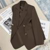 Frühling und Herbst Koreanische Mode Britischer Stil Einfarbiger Blazer Damenbekleidung Französische Textur Mode Kleiner Anzugmantel Damen