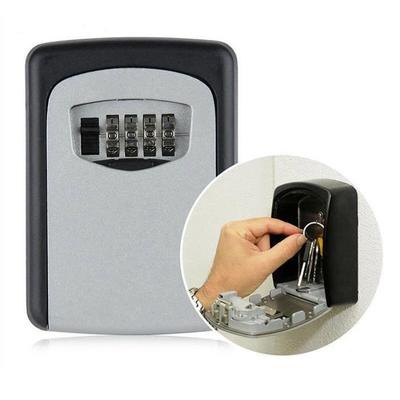 Key Safe - Wall-mounted - Aluminum - 4 Digits - Gray