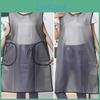 Back Fastener Fixation Tape Apron Mesh Design Waterproof Oilproof Leakproof Breathable Sleeveless Apron Home Supply