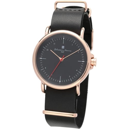 

Salvatore Marra Stainless Steel Quartz Watch SM22104-PGBK Men s