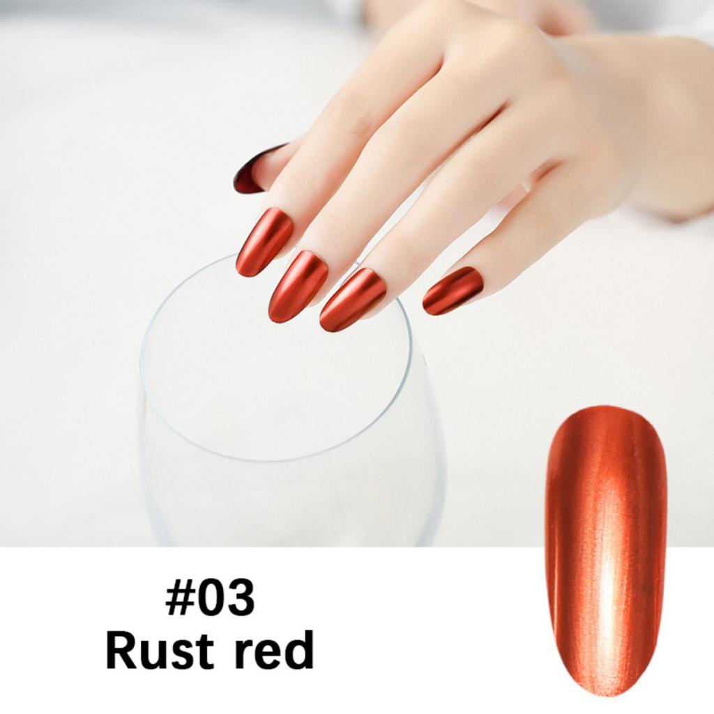 Metalický zrcadlový lak na nehty bez zapečení Dlouhotrvající lesklý lak na nehty