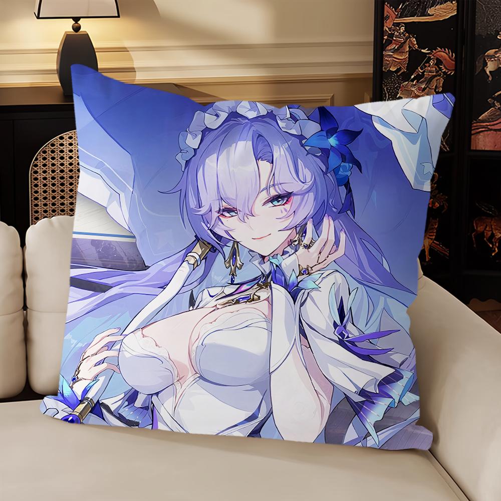 Game Wuthering Waves Cantarella cushion cover Sofa Living Room Bedroom Headboard Backrest Cushion Square Cushion Nap Time Pillow