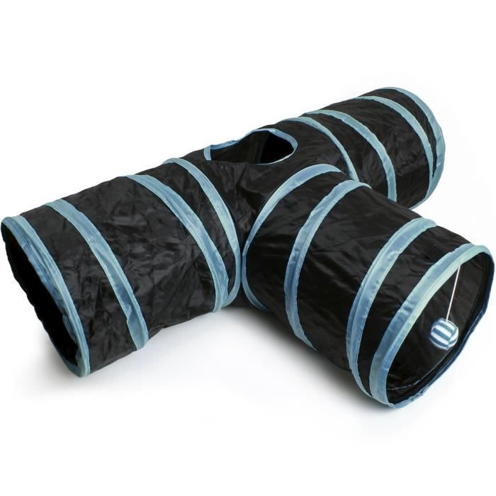 Tunnel pour Chat - igadgitz - U6979 - Pliable - 3 Canaux - Polyester 190T