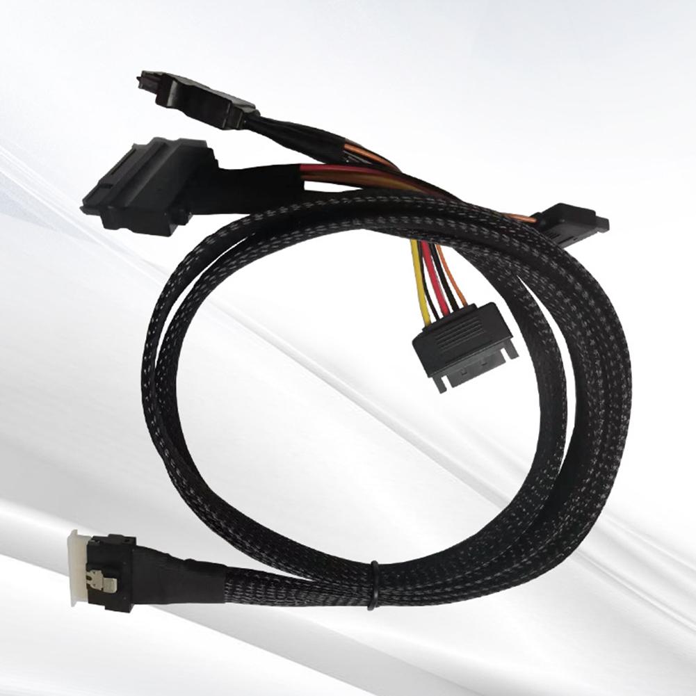 SlimSAS 8X To 2*U.2 NVMe Adapter SFF-8654 74pin To 2*SFF-8639 68pin Cable SlimSAS Data Line