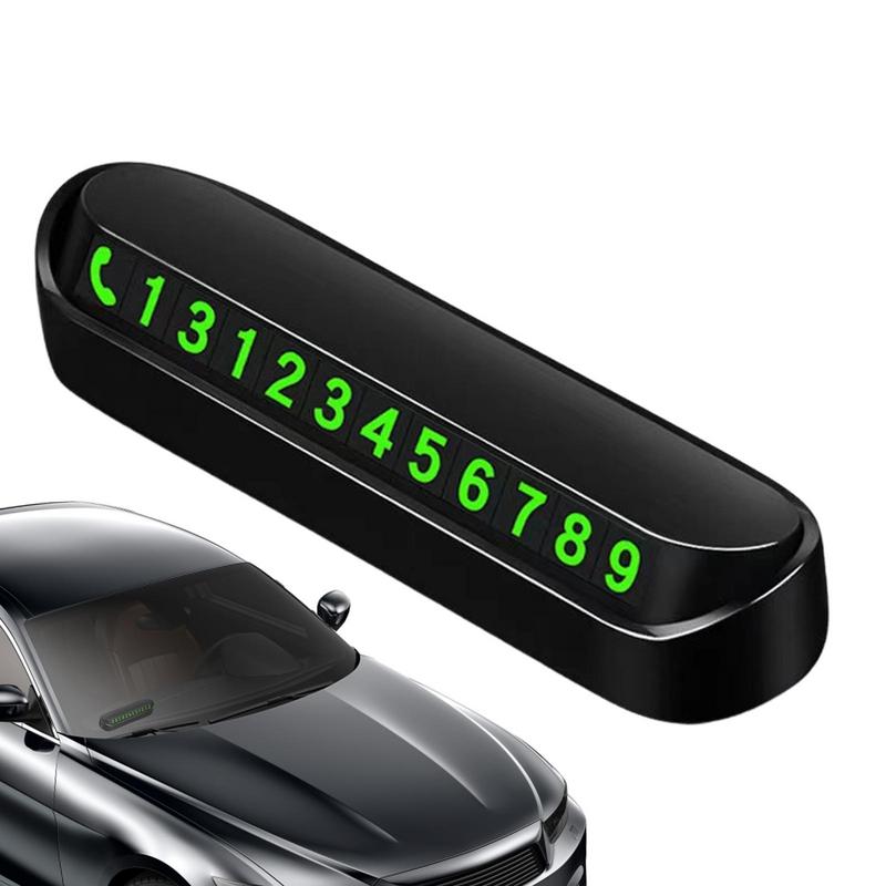 Car Temporary Parking Plate Night Glowing Stop Sign Plate Temporary Parking Multifunctional Auto Decorations Car Accessory Must