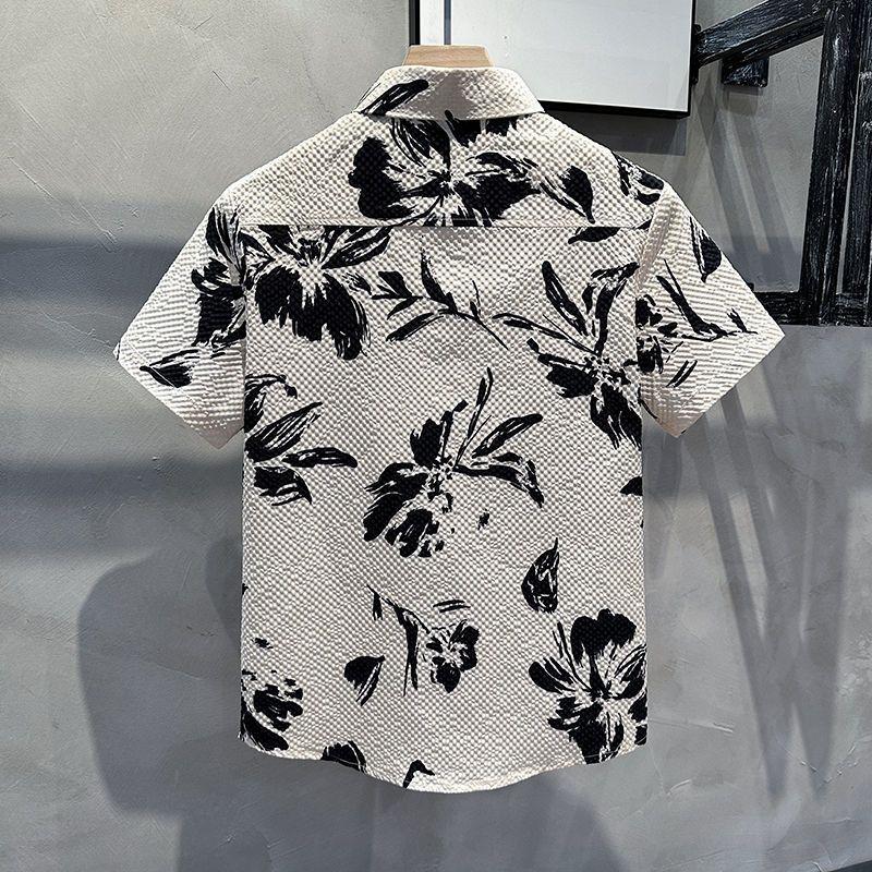 Men's Clothing Premium Short Sleeve Shirt Summer Fashion Print Loose Fit Casual Versatile Stylish New Collection