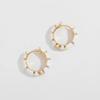 Vintage Multicolor Enamel Flower Round Hoop Earrings Boho Gold Color Circle Round Earrings Statement Jewelry Gifts for Women