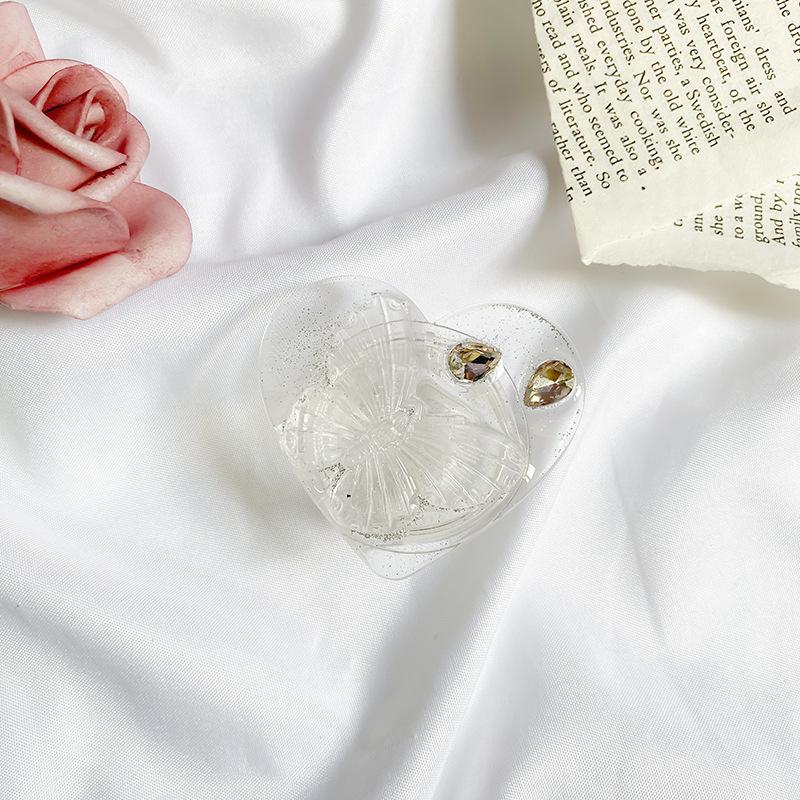 Transparent Butterfly Wind Pure Desire Mobile Phone Airbag Bracket Creative Rhinestone Simple Paste Desktop Air Cushion Support