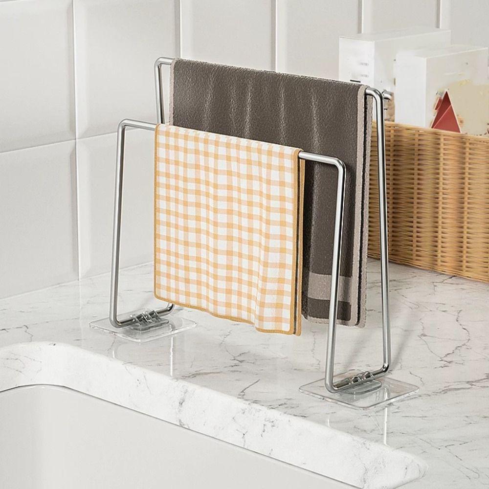 Vertical Dishcloth Drying Rack Save Space Dishrag Organizer Dish Rag Storage Rack  Countertop