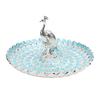 Peacock Fruit Tray Zinc Alloy Metal Peacock Plate for Bread Snacks Cakes   Candies
