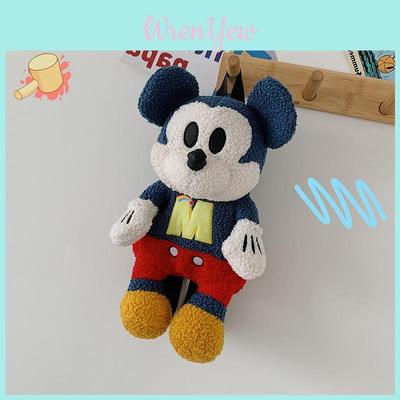 Πλούσινο Σακίδιο Πλάτης Mickey Mouse Για Παιδιά Με Κλείσιμο με Φερμουάρ Και Τσέπη Κινητού Για Καθημερινά Ταξίδια