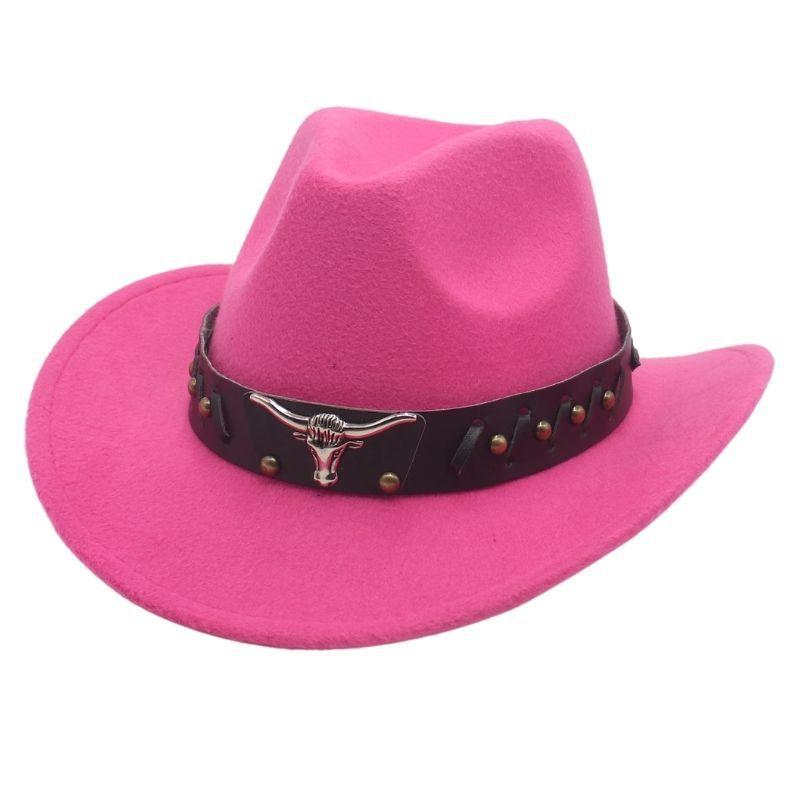Men Women Cowboy Hat Comfortable Vintage Western Cowboy Hat Felt Fedora Hat Soft For Casual Wear Western Theme Event Outdoor