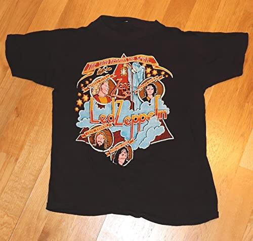 Vintage 1970 s Led Zeppelin 1976 Black Men S-234XL T-shirt NG2776 Unisex T-Shirt S