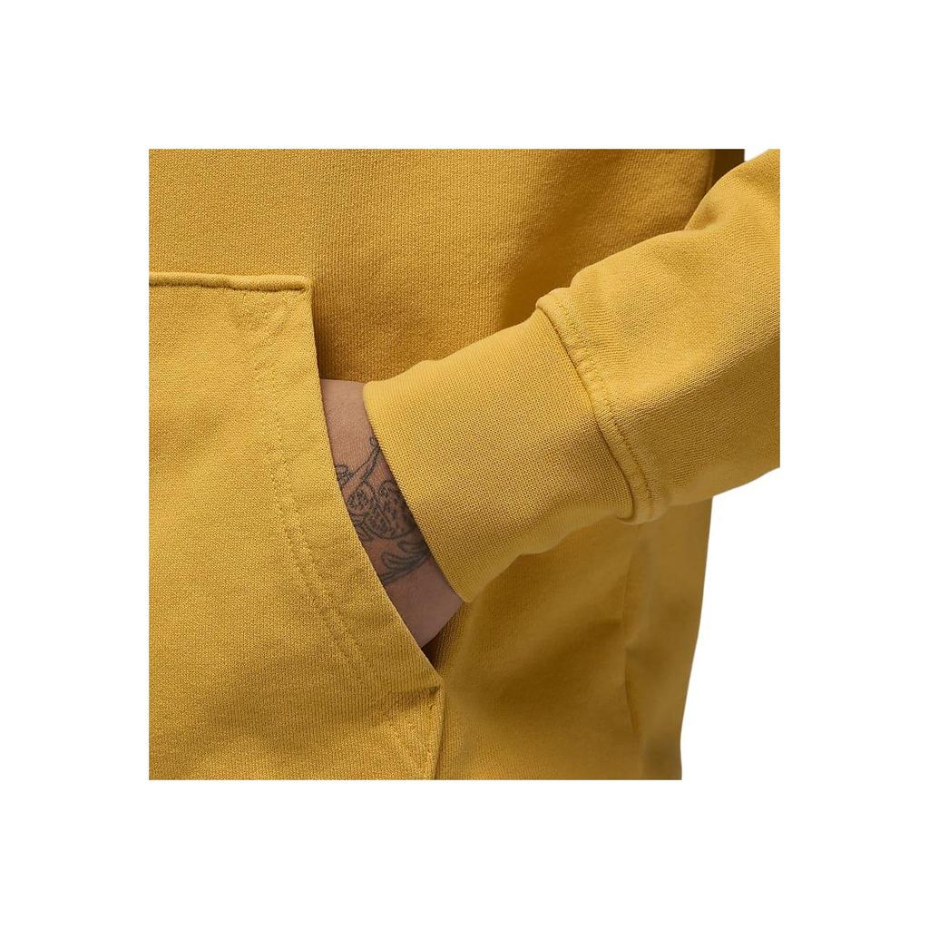 Jordan Flight Fleet Düz Renk Kapüşonlu İpli Günlük Uzun Kollu Sweatshirt Erkek sweatshirt Hardal Rengi FB7291-752