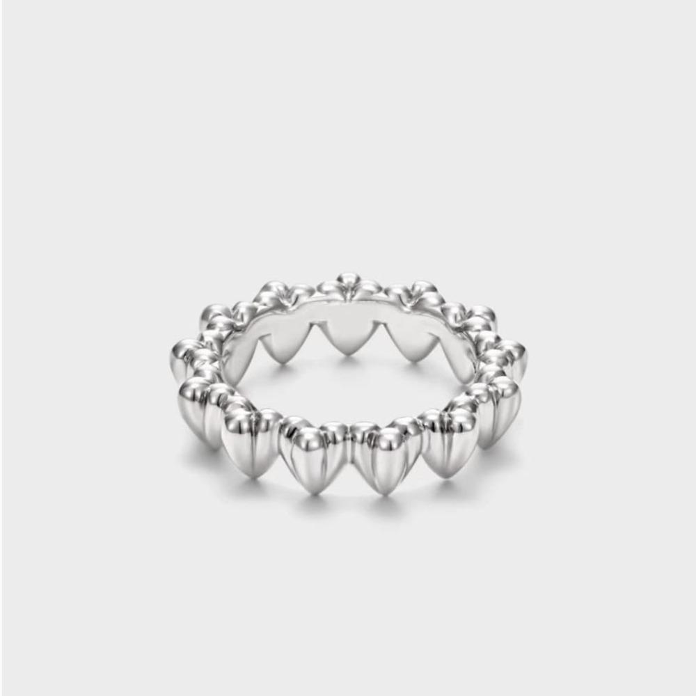 Brushed Plain Ring, Female Niche Light Luxury, High Sense, Irregular Index Finger Ring, Can't Lose Color, Ring Tide