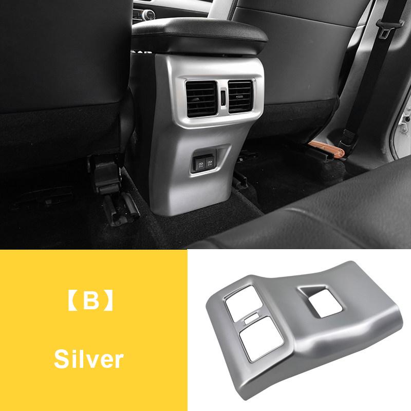For Toyota RAV4      2024 XA50 ABS Carbon Car Rear Air Condition Outlet Vent Frame Cover Trim Accessories