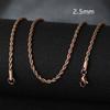 50cm Nuova Moda Catena in Acciaio Inossidabile 1,2-3mm Colore Argento Oro Rosa Collana Gioielli Placcatura Sottovuoto Accessori Choker Collare