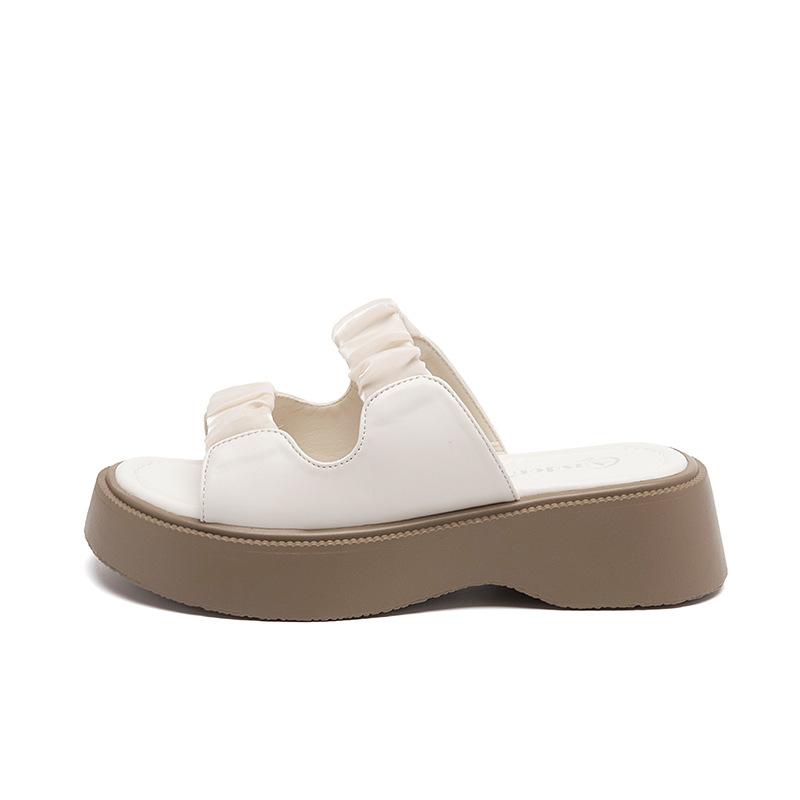 Augustine Sandals Women's Summer 2025 New Fashion Platform Casual Medium and High Heel Muffin Sports Cool Slippers Tide