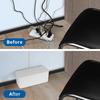 ZhiYo Weiße Kabelmanagementbox, 2er-Pack, Extra Große Kabelorganisatorbox, Kabelversteckbox zum Verbergen von Steckdosenleisten auf Schreibtischen und Böden