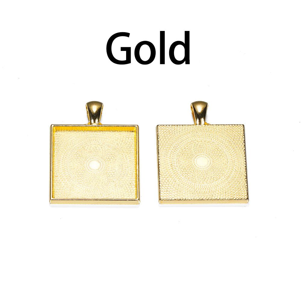 

5 шт./лот, квадратные кабошоны, основы, 25 мм, подвесные безели, лотки для DIY, принадлежности для изготовления ювелирных изделий