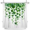 Tropical Banana Leaf Shower Curtain Waterproof Easy To Clean Privacy Protection Print Green Plant Design Modern Nontoxicmaterial