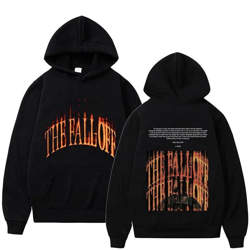 J Cole THE FALL OFF Hoodies Herren Damen Herbst Winter Sweatshirts Pullover Langarm Unisex Streetwear Mode Damen Herren Mit Kapuze