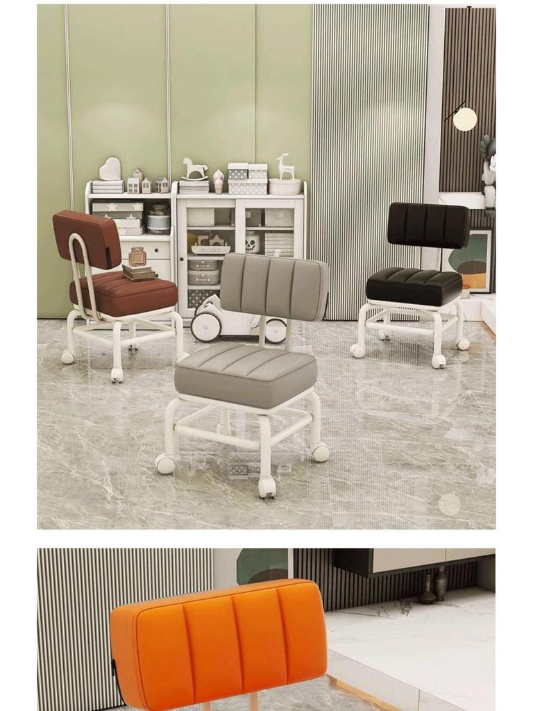 Universal Low Wheel Stool for Home with Thickened Material and Casters