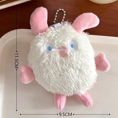 Plyšová klíčenka s plyšovým zvířátkem Kreativní kreslená roztomilá panenka Malá příšera Klíčenka Dívka Legrační hračka Pár Taška Přívěsek Dekor Dárky