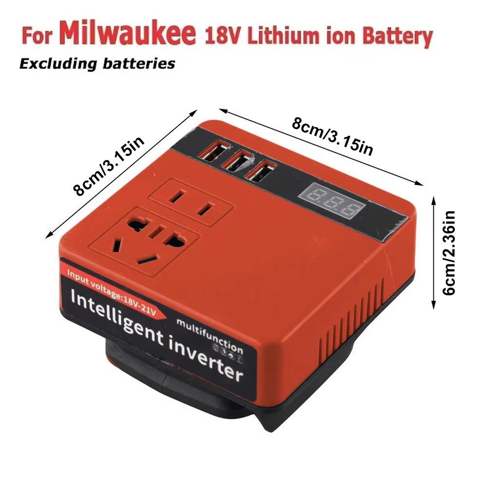 120W Lithium Battery Inverter DC 21V To 220V High Power Power Converter Transformer 3 USB Ports Multifunction for Makita