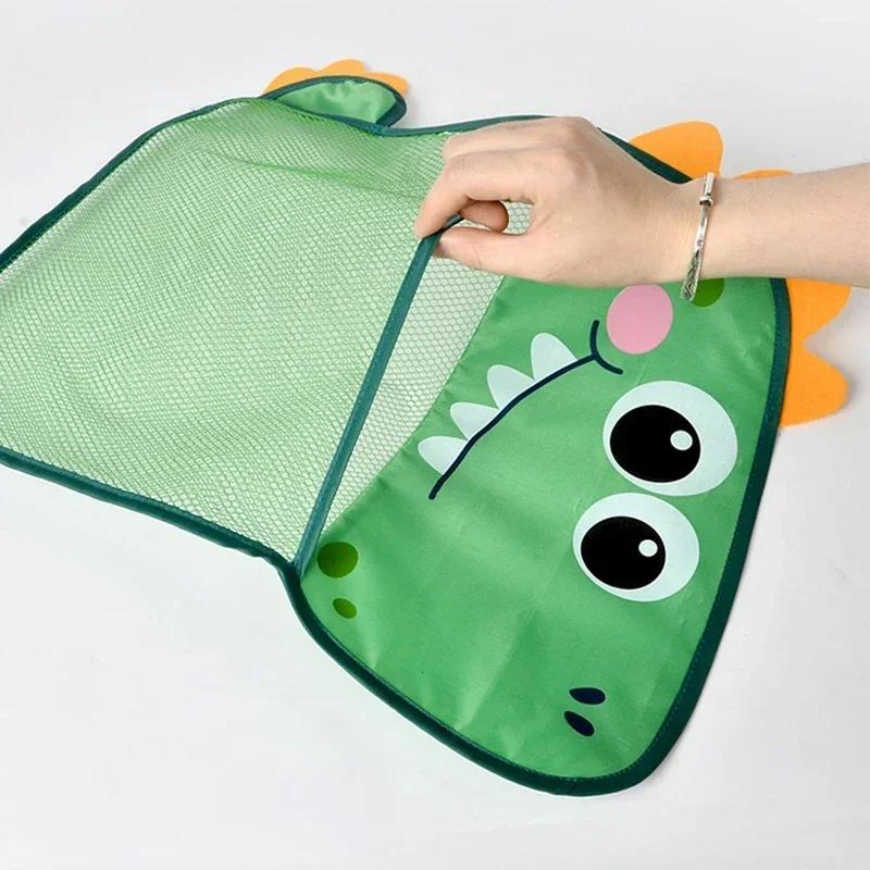 Mesh Bath Toy Organizer, Cute Duck & Dinosaur Bath Toy Storage Net Bathtub Toy Organizer, Perfect Bathroom Hanging Storage Bag