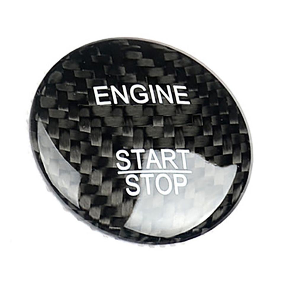 Carbon Fiber Engine Start Stop Button Sticker Cover For Benz C Class Glc C200L