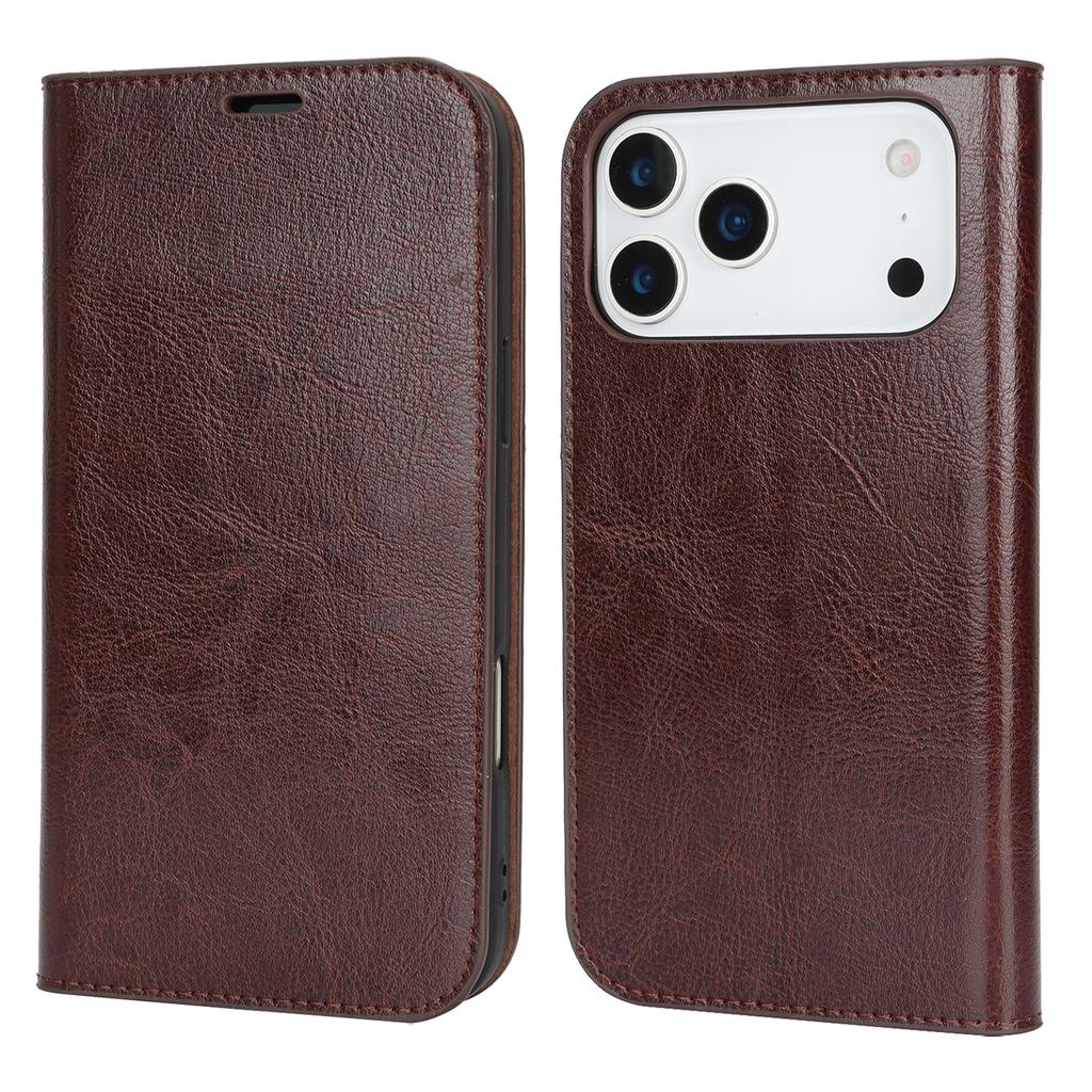 For iPhone 17 Pro Max Case Crazy Horse Texture Split Leather Wallet Phone Cover