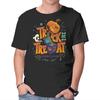 Unisex Crew Neck T-Shirt Tricks And Treats Graphic Short Sleeve Casual Tee