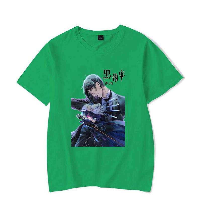 

Новая женская мужская модная футболка Забавная аниме Черный дворецкий Себастьян Михаэлис Сиэль Фантомхайв Принт Футболка Унисекс Повседневные топы 4XL