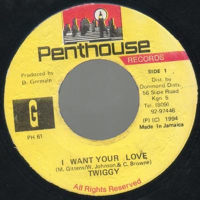 7-Zoll-Single TWIGGY - I Want Your Love PH61 Penthouse Records 1994 Jamaika Reggae, Ska & Dub Gebraucht