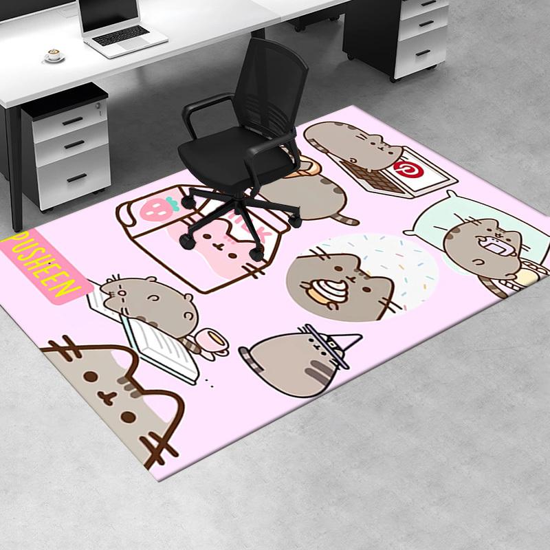 Pusheen, Mléko, Čarodějnická Kancelář Koberec Měkký Polyester Vstupní Koberec Omyvatelný Protiskluzový Lze Prát v Pračce