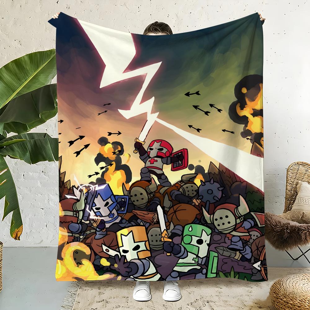 Spiel C-Castle Crashers Wurf Flanell-Kuscheldecke, Bett Zuhause Büro Nickerchen Decke Reise, Camping, Picknickdecke Weiche Dekoration
