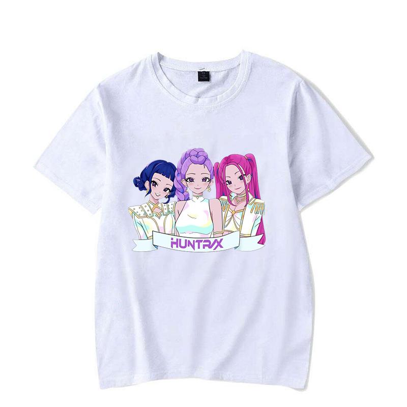 Funny K-Pop Demon Hunters Mira Rumi Zoey Printed Shirt Women's Men's Casual Personality T-shirt Unisex Summer Cute T-shirt Tops