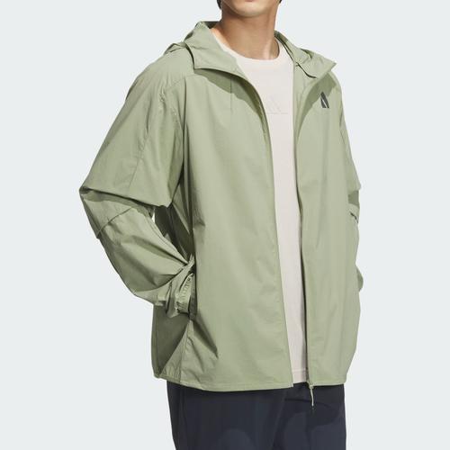 adidas Men's Cooling Sports Casual Hooded Jacket Green