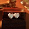 Women's Mini French Heart Pearl Stud Earrings - Elegant, Light Luxury Fashion Jewelry