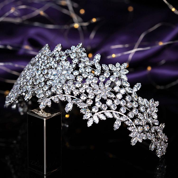 CZ Hairband Classic Vintage Women Wedding Hair Accessories Fashion Party Tiaras and Crown Bridal Hair BC5144 Corona Princesa