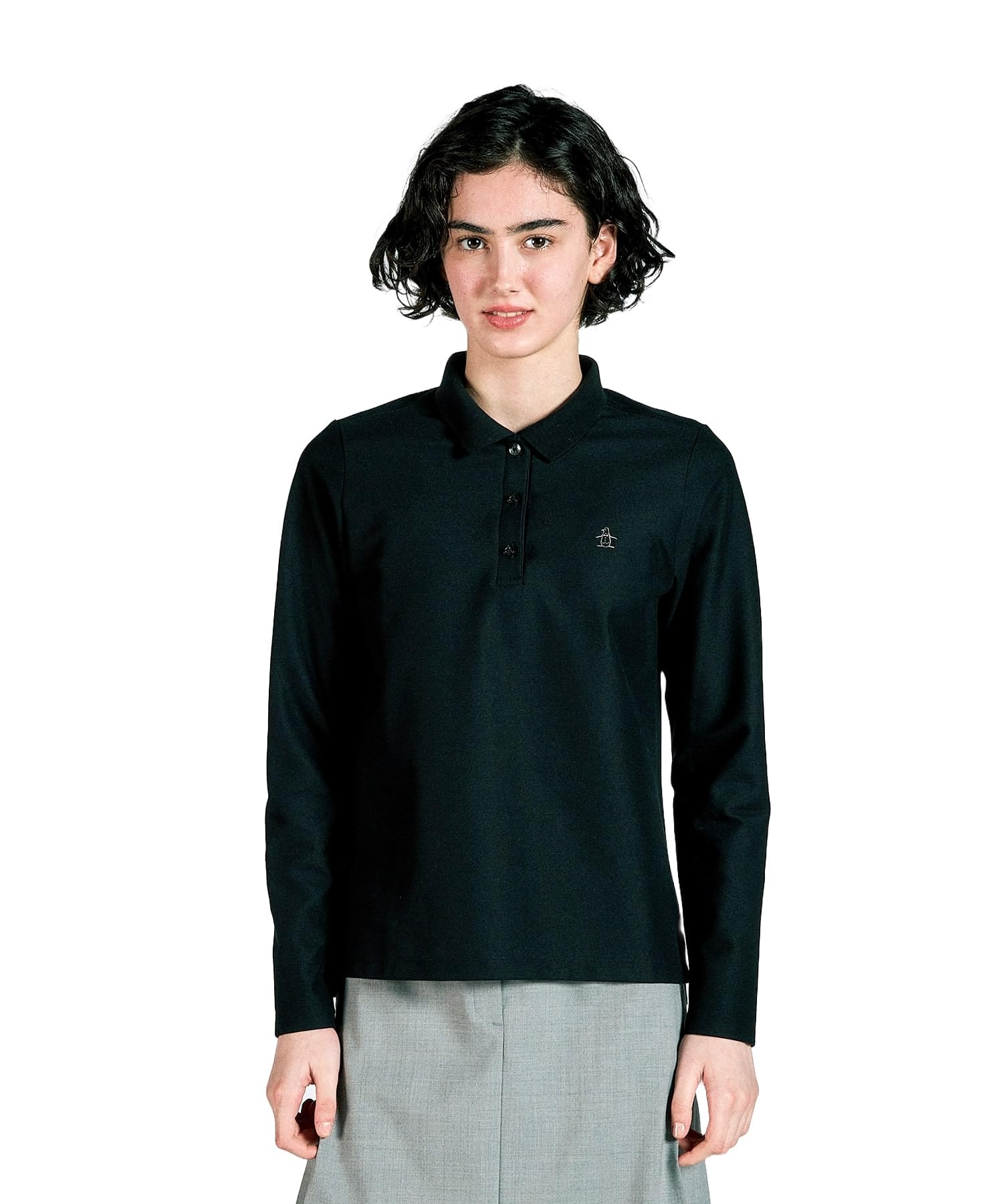 

Long Sleeve Shirt 10 Year Polo One Point Made in Japan Golf MG4FLS00L BK00 [Munsingwear] [STANDARD] Women s (Black)
