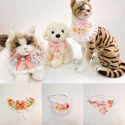 Pet Drool Towel Cat Collar Scarf Pet Scarf Puppy Collar Cute Bow Dog Bib